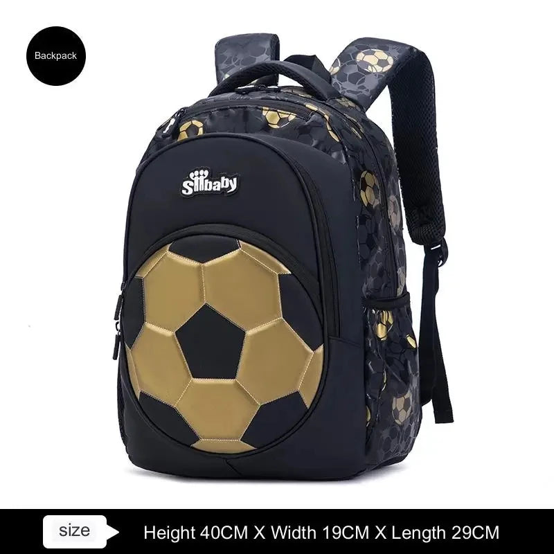Sac à dos de football en nylon pour garçons avec fermeture zippée – idéal pour l'école et…
