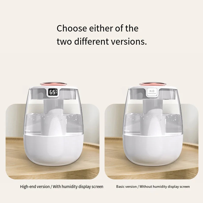 Humidificatore 1,3 L doppio spruzzo, luce notturna e diffusore USB