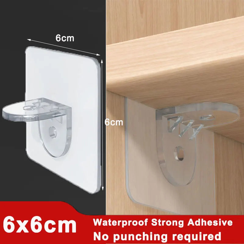 Ganci adesivi trasparenti, impermeabili, per bagno, cucina e casa – set da 10