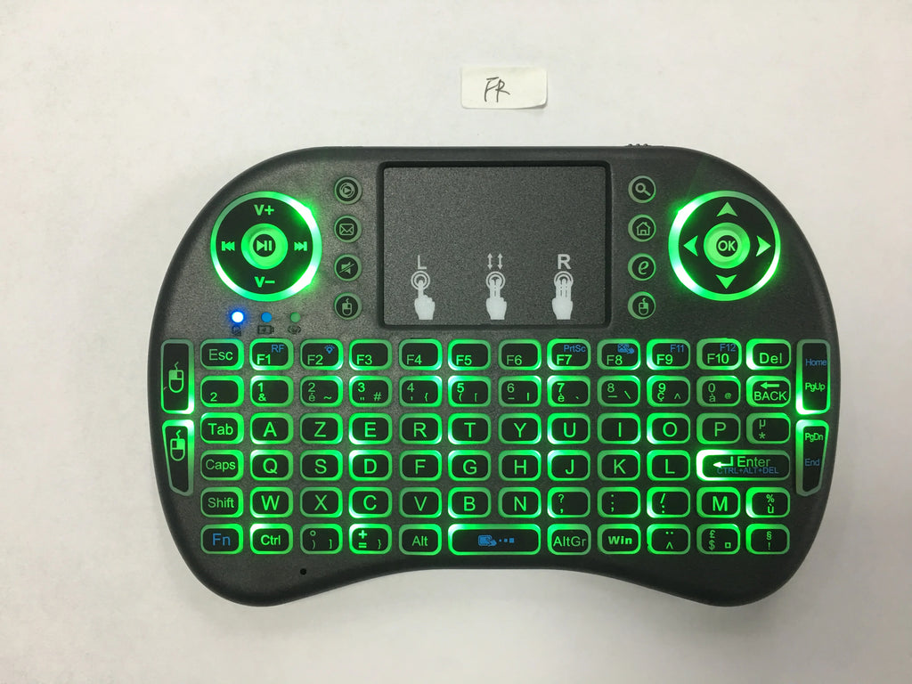 Tastiera mini wireless retroilluminata con touchpad e supporto multilingua