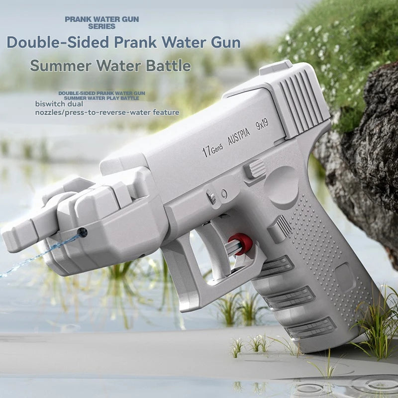 New Prank Water Gun Toy Handheld Manual Two-Way Water Gun Summer  Water Toy Children Outdoor Swimming Pool Toy Beach Fun Gift