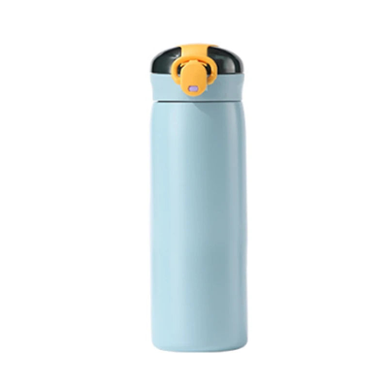 Bottiglia termica inox doppia parete 320/460 ml, anti‑perdita con cannuccia