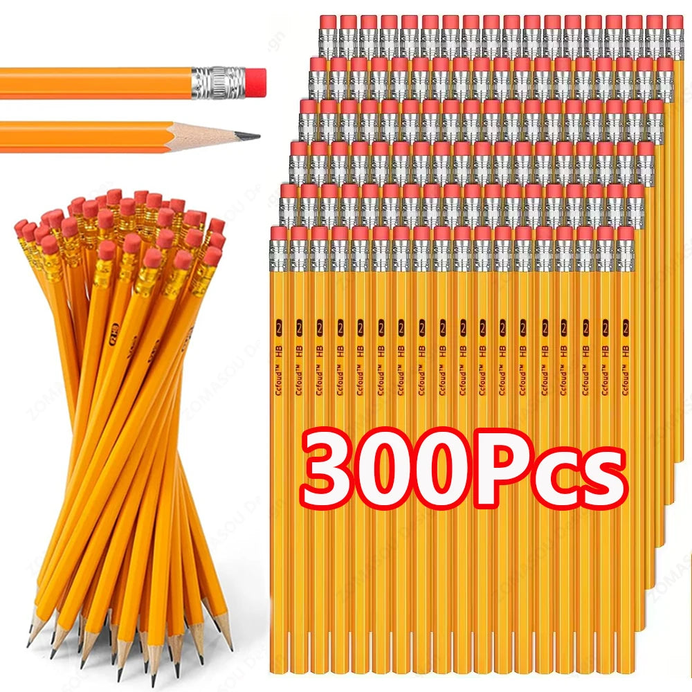 Matite gialle 2 HB con gomma – confezioni da 1 a 300 pezzi per scuola e ufficio