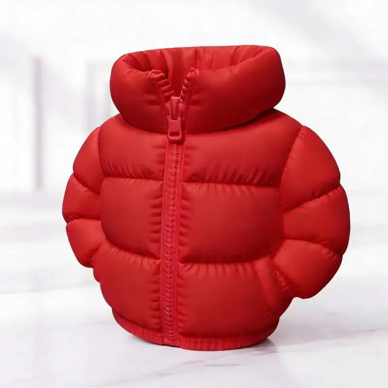 3D Puffer Jacket Shape Pen Holders,Cute Creative Stand-Up Storage Pen Pouch for Desk & Office