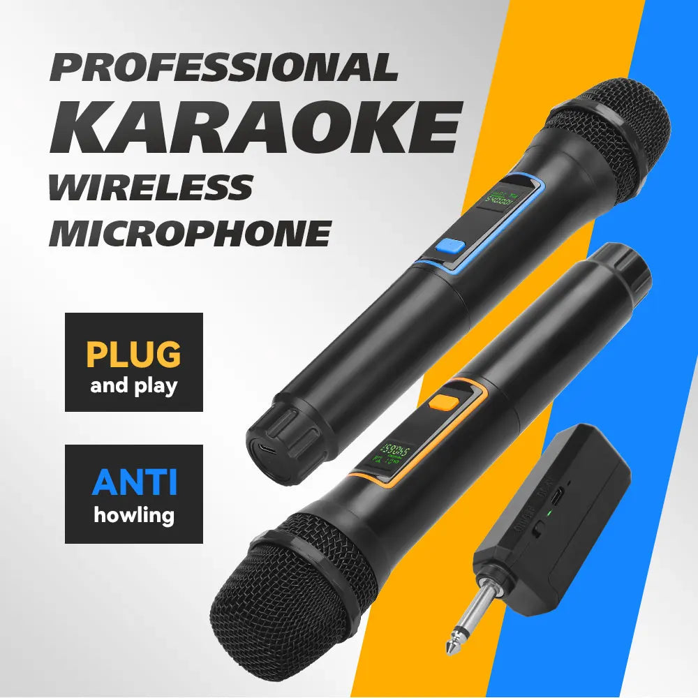 Microfono wireless a mano con ricarica 2.4 GHz per chiesa, matrimonio e karaoke