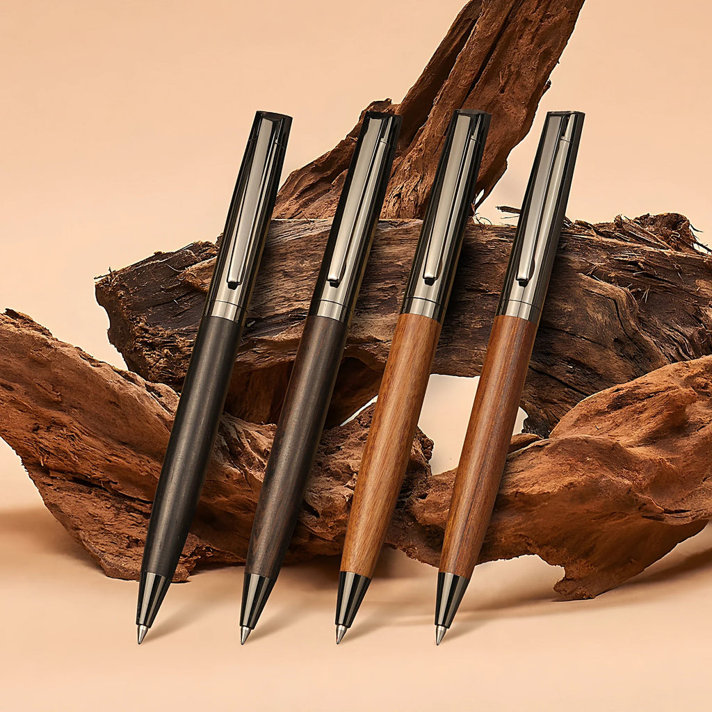 Premium Metal Ballpoint Pen with Wooden pen pole for Smooth Writing Experience and High-End Design-Black Ink-Office