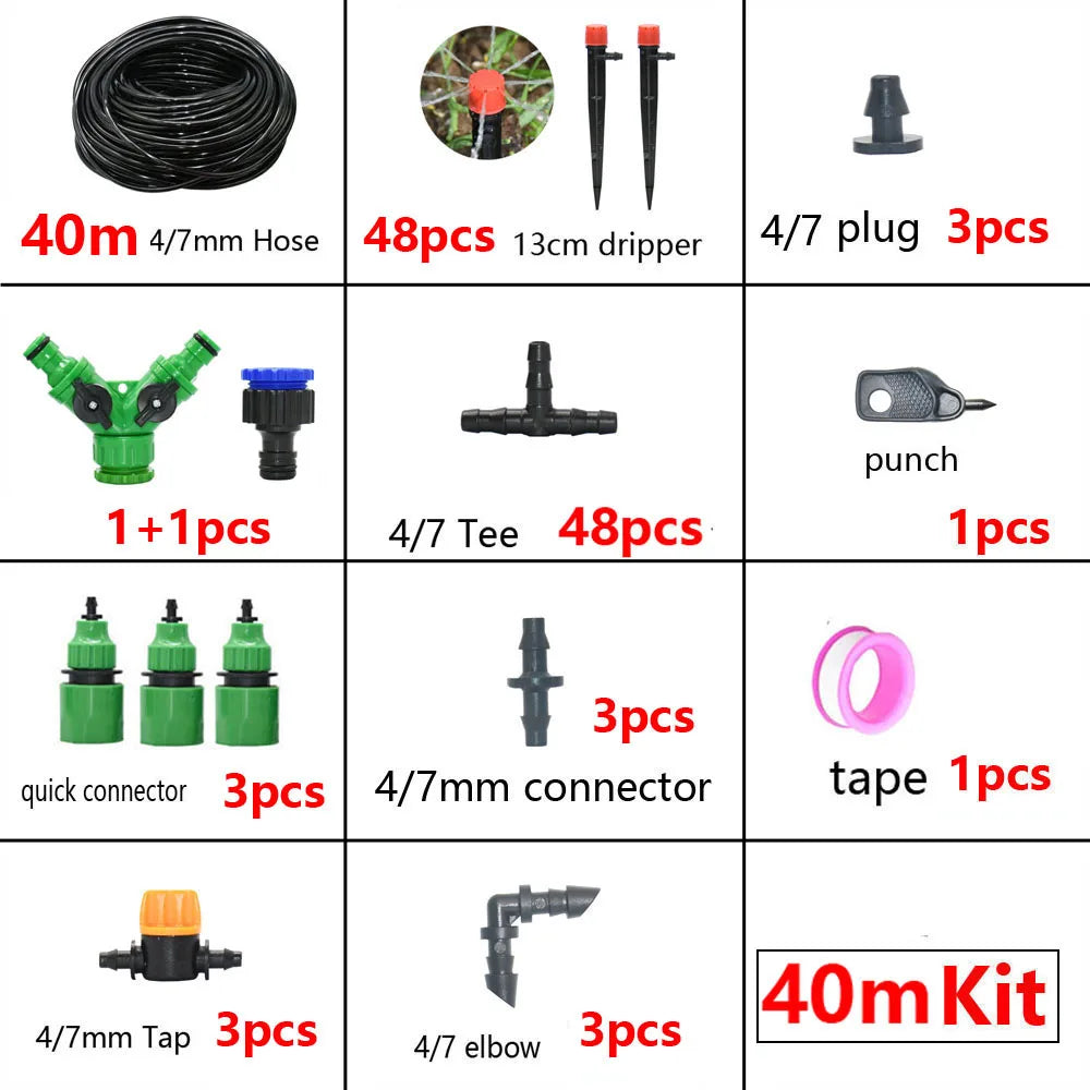 Kit Irrigazione a Goccia 13 cm – Sistema Regolabile per Giardino e Vasi