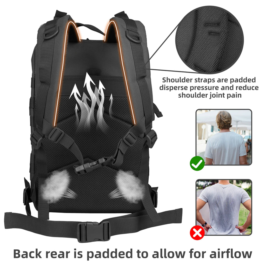 Sac à dos de voyage multifonctionnel 50L/32L pour la randonnée et le camping