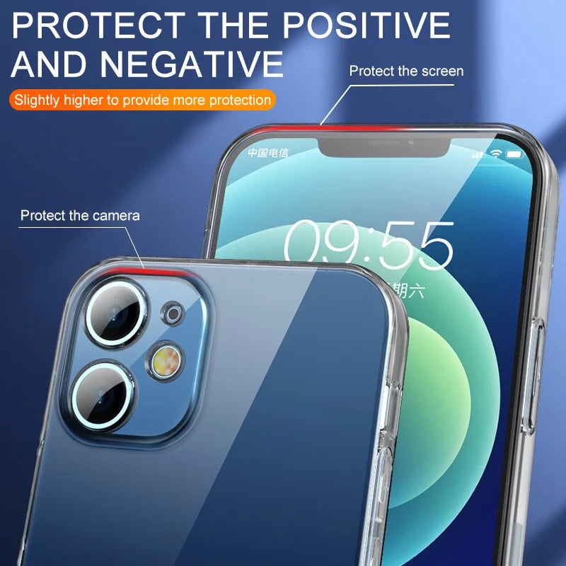 Ultra Thin Clear Phone Case For iPhone 11 12 13 14 15 16 17 18 Pro X XR XS Max Mini 7 8Plus Silicone Soft Transparent Back Cover