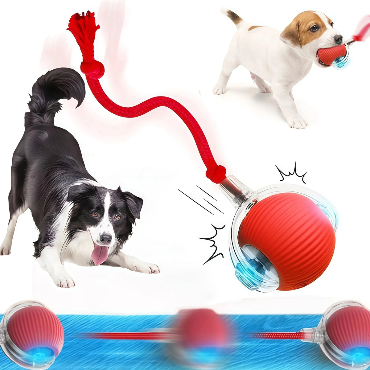 Smart Dog Interactive Ball Toys Automatic Rolling Ball Rechargeable Electric Pet Interactive Toy Dog Cat Training Imitate Mouse