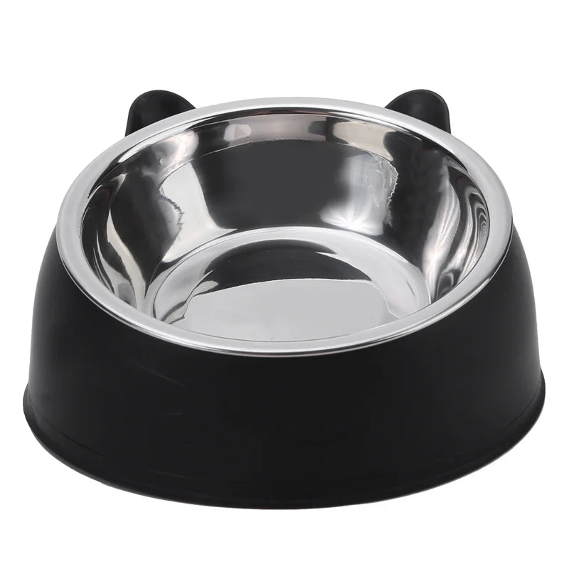Ciotola inclinata in acciaio inox per gatti e cani – Set 2 ciotole