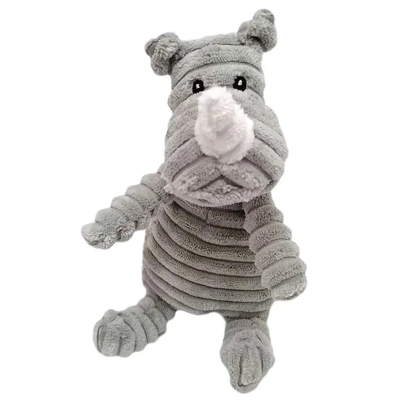 Giocattolo peluche a forma di animale per cani – morso resistente e suono
