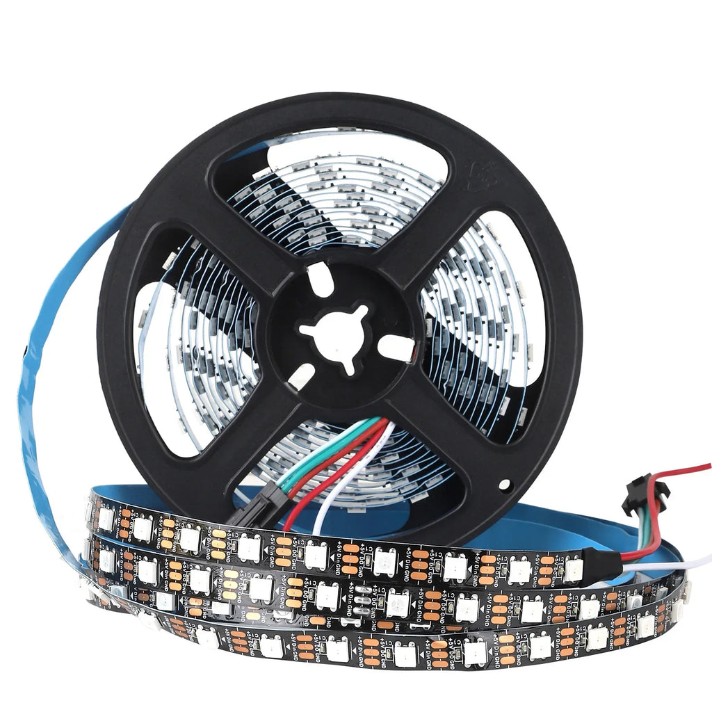 Striscia LED RGBIC WS2812B 5050, 30/60/144 LED/m, DC5V, IP30/IP65/IP67