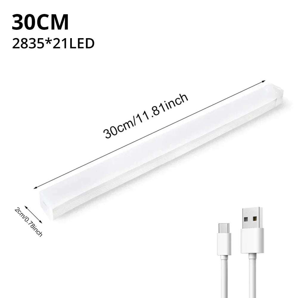 Luce Notturna a Sensore di Movimento Ricaricabile LED per Armadi e Corridoi