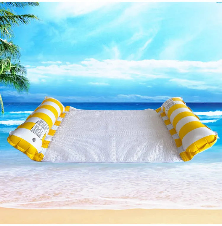 Hamac gonflable pliable – matelas flottant pour piscine et plage