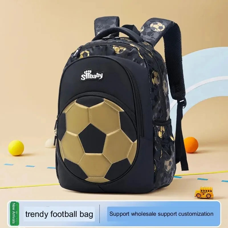 Sac à dos de football en nylon pour garçons avec fermeture zippée – idéal pour l'école et…