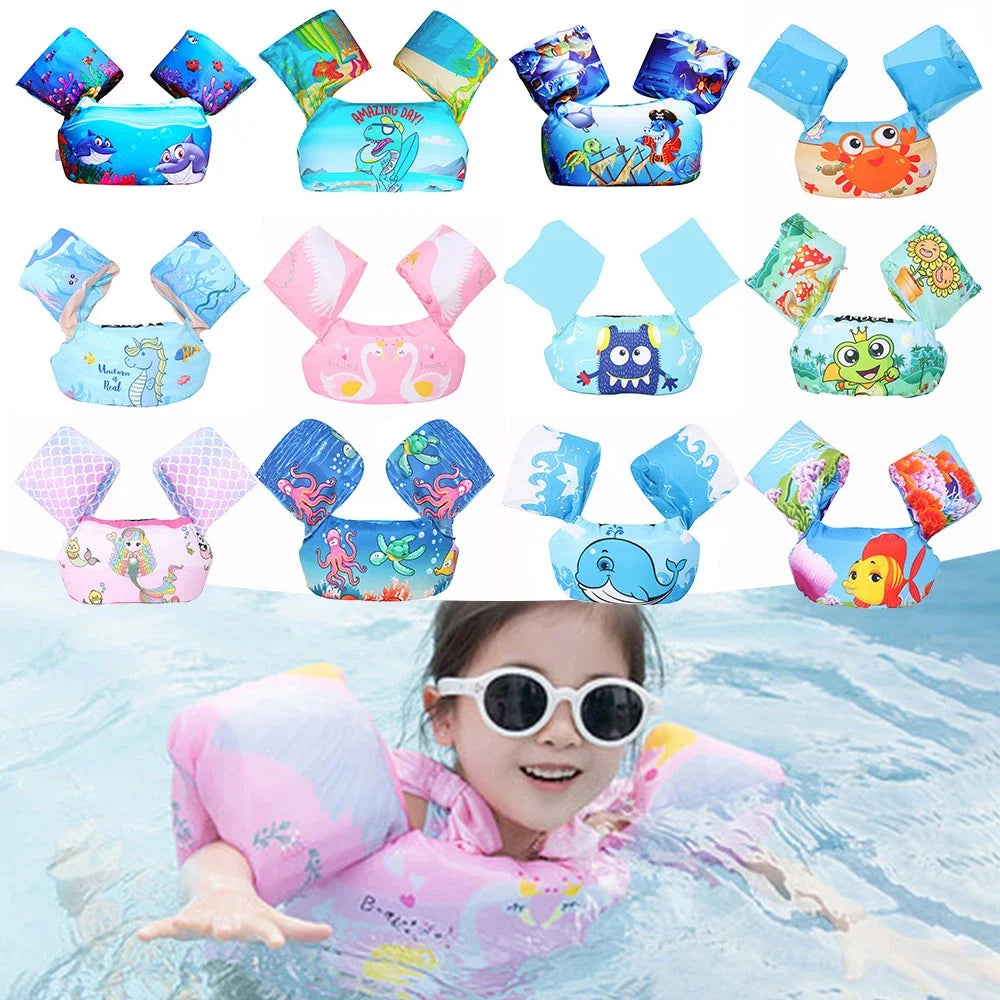 Children's Life Jacket Swimming Float Arm Band Cartoon Emergency First Aid Buoy for Pool Safety