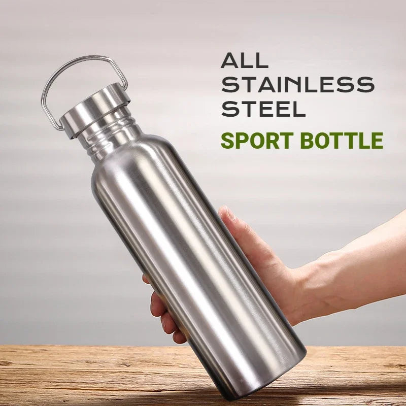 Bottiglia d'acqua in acciaio inox 500/750/1000 ml, grande capacità, bocca larga