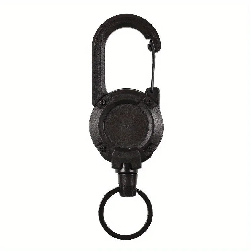 1/2/4 pcs Extendable Retractable Keychain Badge Reel with Heavy‑Duty Clip and Carabiner – Ideal for Men’s Outdoor Bags