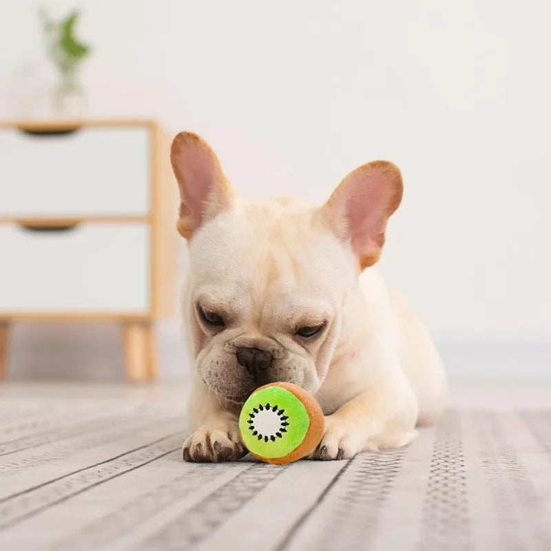 Giocattolo in peluche avocado/kiwi per cani e gatti, masticabile, resistente e…