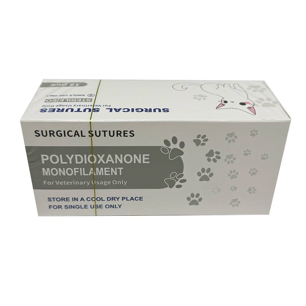 Set da 12 ago circolari PDO 3/8 per animali domestici – 90 cm, misure 2/0-5/0