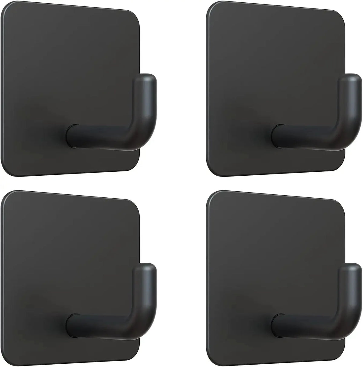 Set 4 ganci da parete in acciaio inox autoadesivi per chiavi e asciugamani