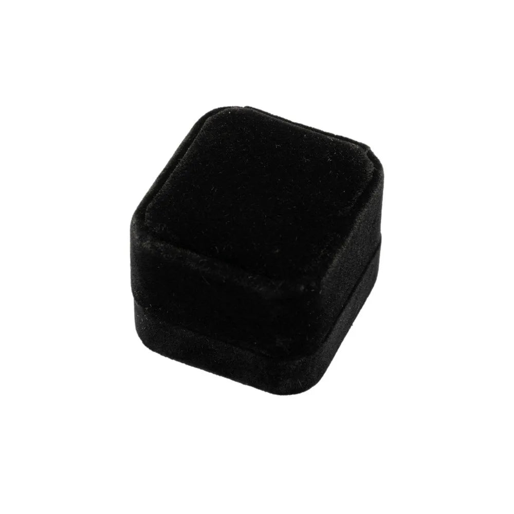 Scatola in velluto nero per anelli e gioielli – Porta esposizione elegante