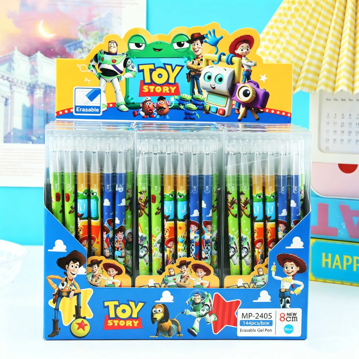 Set di penne gel cancellabili Toy Story blu 0,5 mm – 6 o 24 pezzi