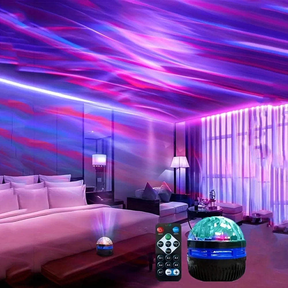 Lampada Proiettore Galassia e Aurora Boreale LED RGB con Telecomando USB