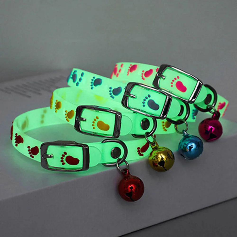 Collarlo per Gatto Luminous con Campanella Fluorescente Antismarrimento in…