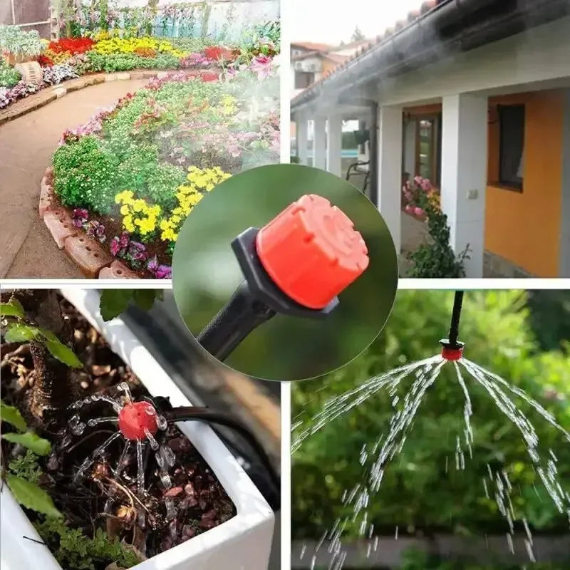 Kit irrigazione automatico con ugello regolabile e micro gocciolatori