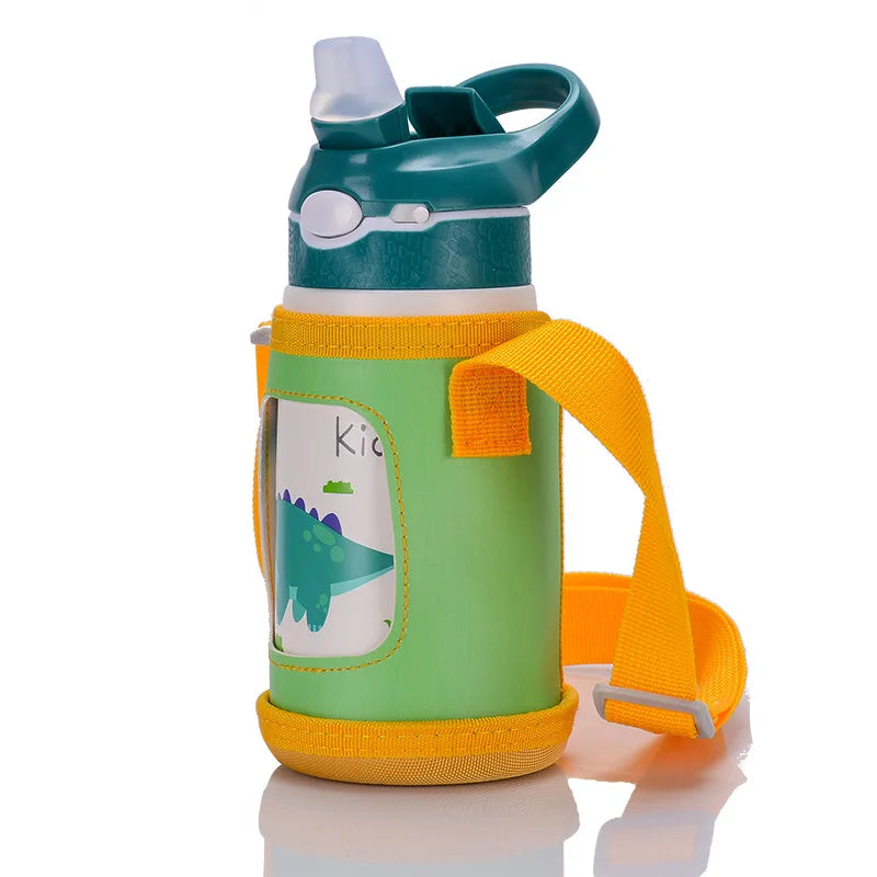 Borraccia termica 400 ml per bambini in acciaio inox 316 con cannuccia a becco
