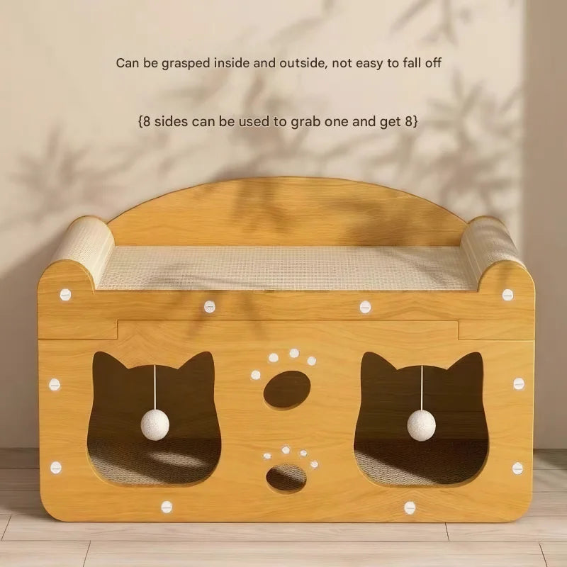 Raschietto 2 in 1 per gatti – Tavola verticale e orizzontale con palo