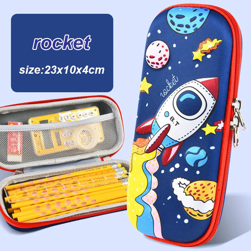 Astuccio 3D Kawaii in EVA, grande capacità, impermeabile, leggero per scuola