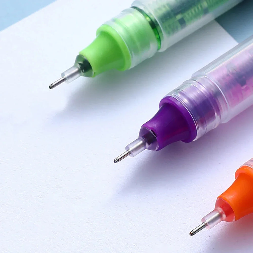 Set da 10 penne gel colorate 0,5 mm – asciugatura rapida e grande capacità
