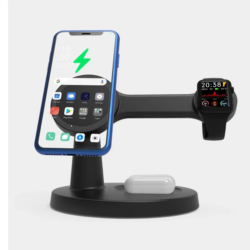 Caricatore wireless 3 in 1 magnetico per iPhone, Apple Watch e AirPods