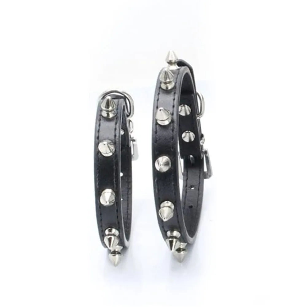 Collare con borchie in pelle PU per cani di piccola taglia – stile punk