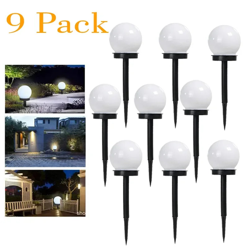 1/3/6/9 Pack Solar-Powered LED Bulb Lamp – Energy-Efficient, Waterproof Outdoor Garden Light, Street Light, Solar Panel Ball Light for Lawn and Yard