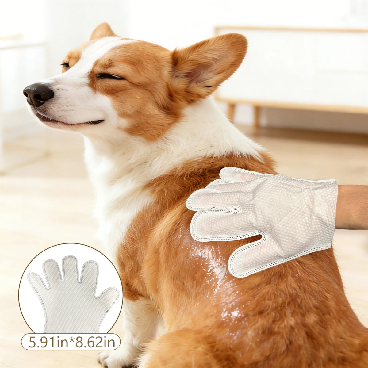 Guanti detergenti spessi per animali domestici – 6 pezzi per pulizia profonda
