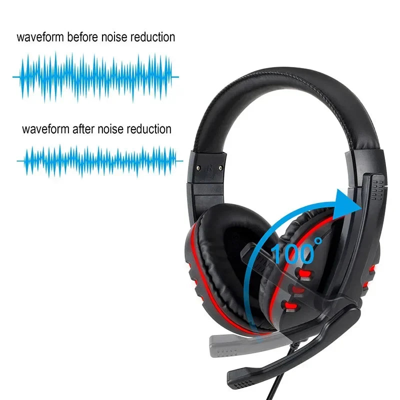 Cuffie Gaming con Microfono da 3,5 mm, Noise Cancelling, Compatibili PS4 e PC
