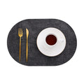 oval decorative placemats set (1/4/6 pcs) – heat‑resistant faux leather, non‑slip