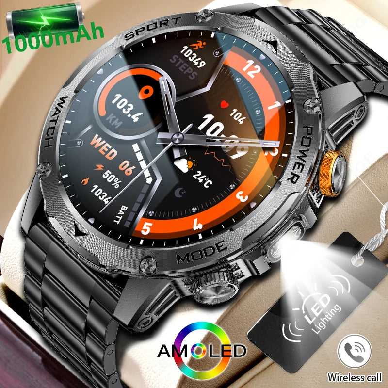 Smartwatch sportivo con batteria da 1000 mAh, impermeabile IP68, Bluetooth 5.2…