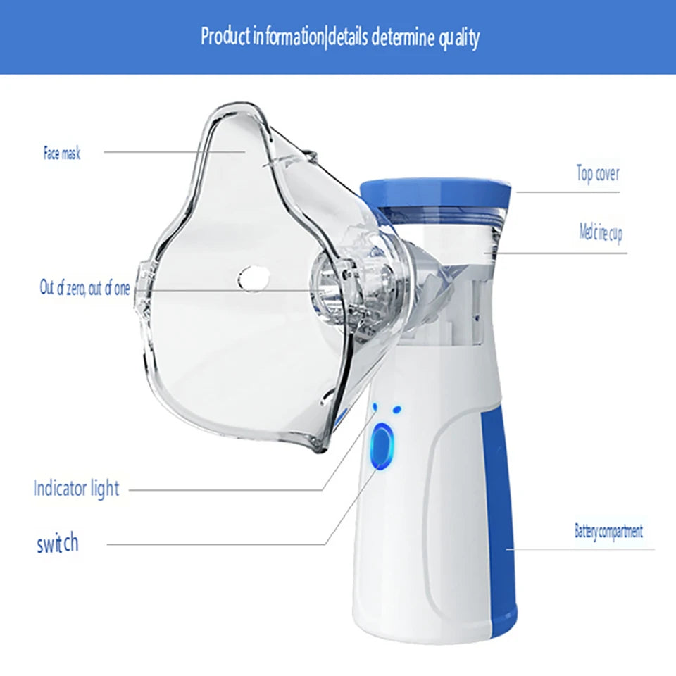 Steamer facciale 2‑in‑1 e umidificatore portatile con nebbia nano‑ionica