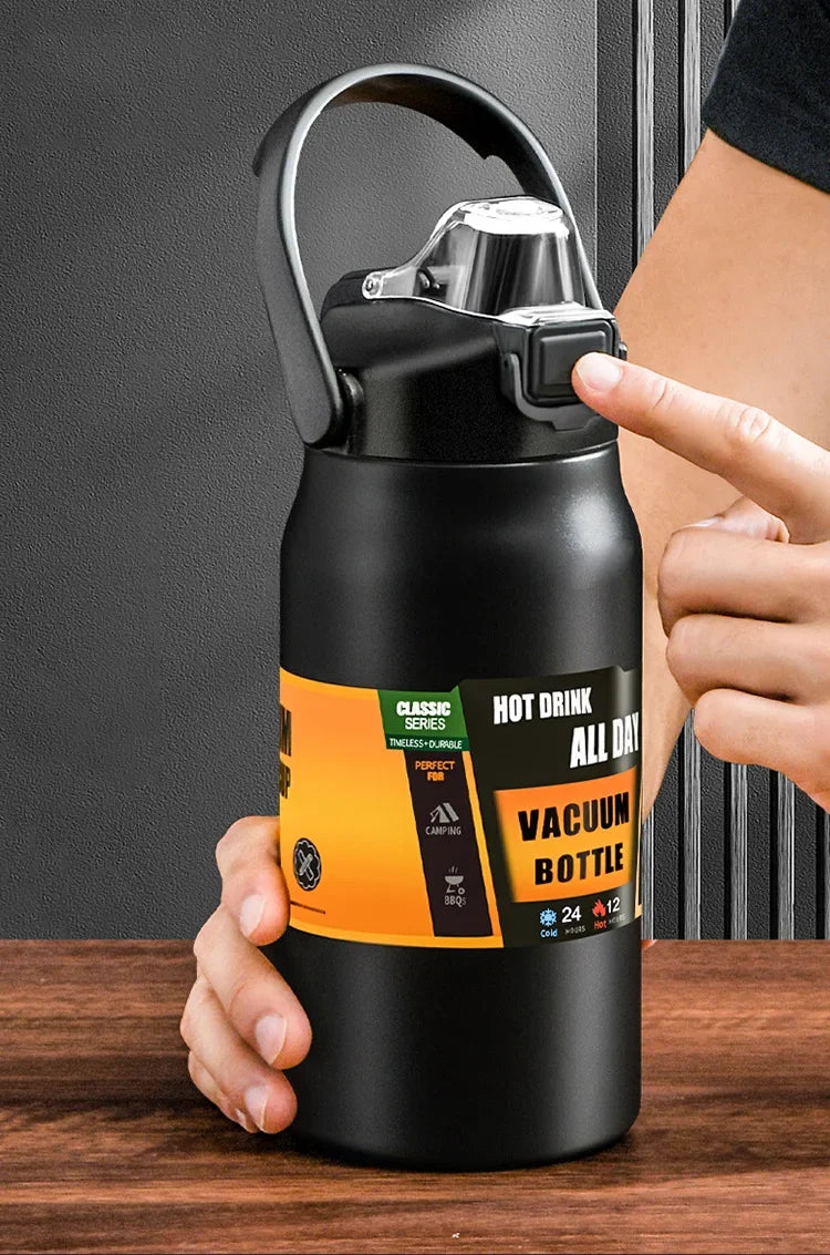 Borraccia Termica Sportiva in Acciaio Inox con Cannuccia, 304ml