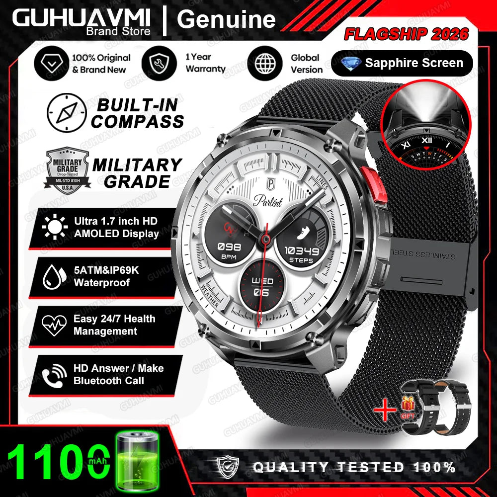 Smartwatch militare T‑Rex 3 Pro 1100 mAh GPS waterproof 5ATM – 1.73″ AMOLED