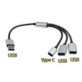 Hub USB Type-C 4 porte con supporto SSD 2.5" - Trasferimento dati veloce