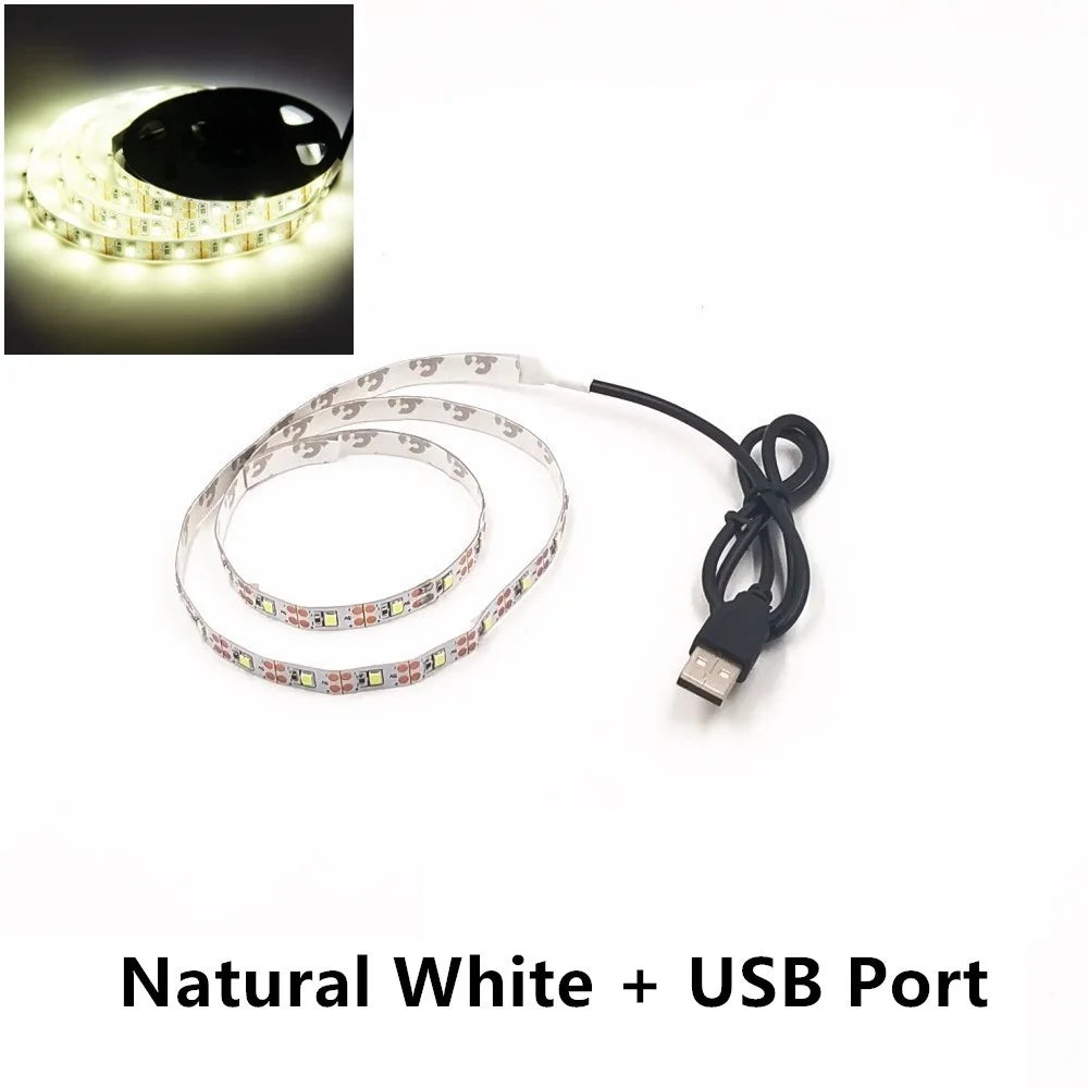 Striscia LED USB 5V 1‑5 m, colori multicolore, impermeabile, 60 LED/m