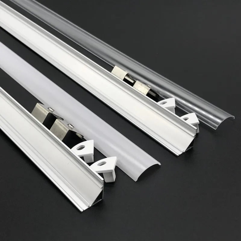 Profilo in Alluminio a U da 1 m per Strisce LED da 8‑12 mm – Kit da 10 pezzi