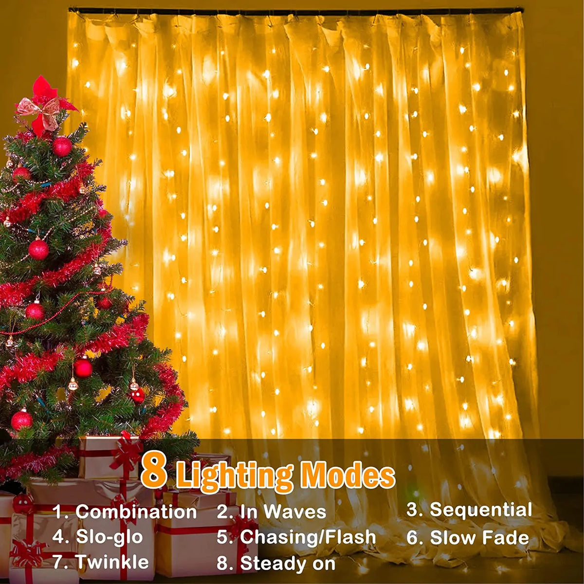 Luce LED solare a tenda con filo di rame – Ideale per giardino, matrimoni e…